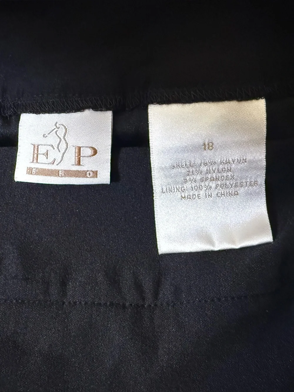 EP Pro (EP NY) Women's Black Pull-on Stretch Golf Skort Activewear Size 18